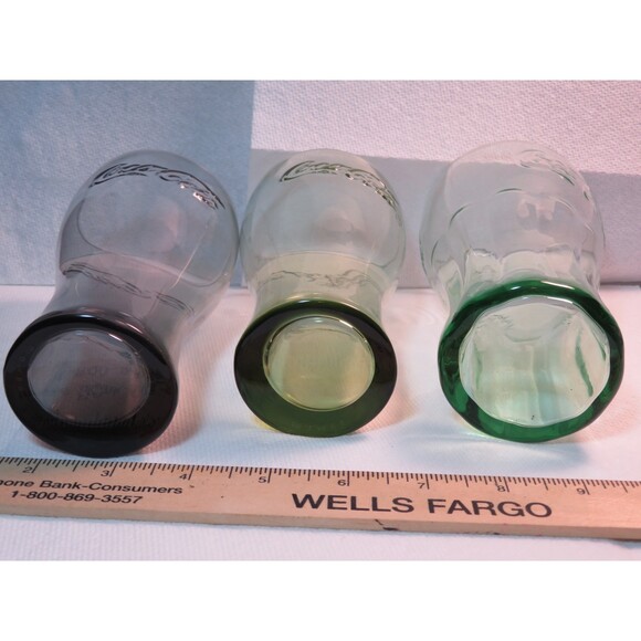 set of 3 Coke Cola Glasses unmatched but vintage - Picture 5 of 6